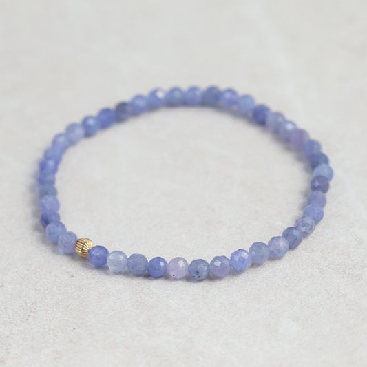 4mm AAA Tanzanite Bracelet, Violet Flame Energy, AAA tanzanite, Third Eye Chakra, Psychic Power, violet gemstone Bracelet