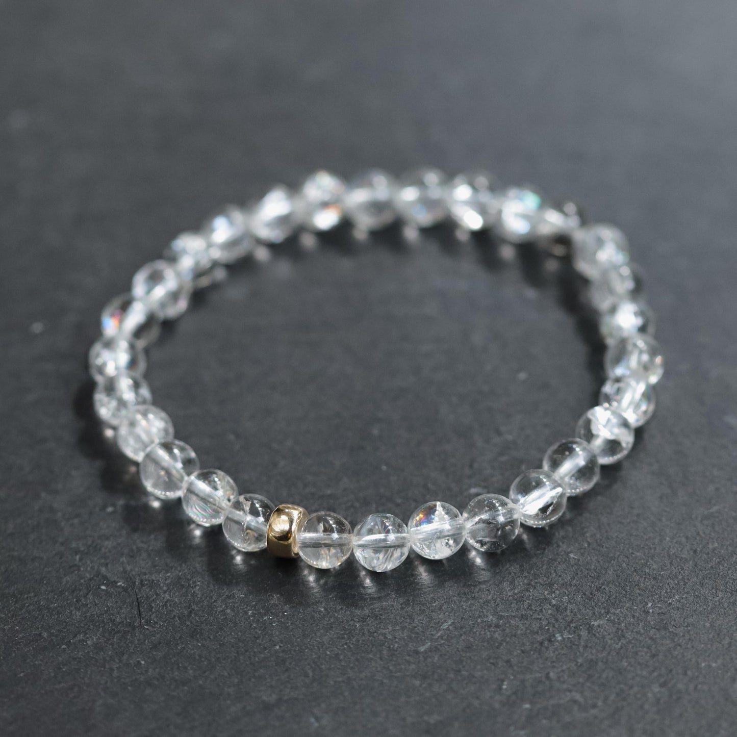 AAAA+ quality clear quartz 6mm | Abundance Bracelet | Cracked Clear Quartz Bracelet Stones | abundance, connection, clarity and wisdom