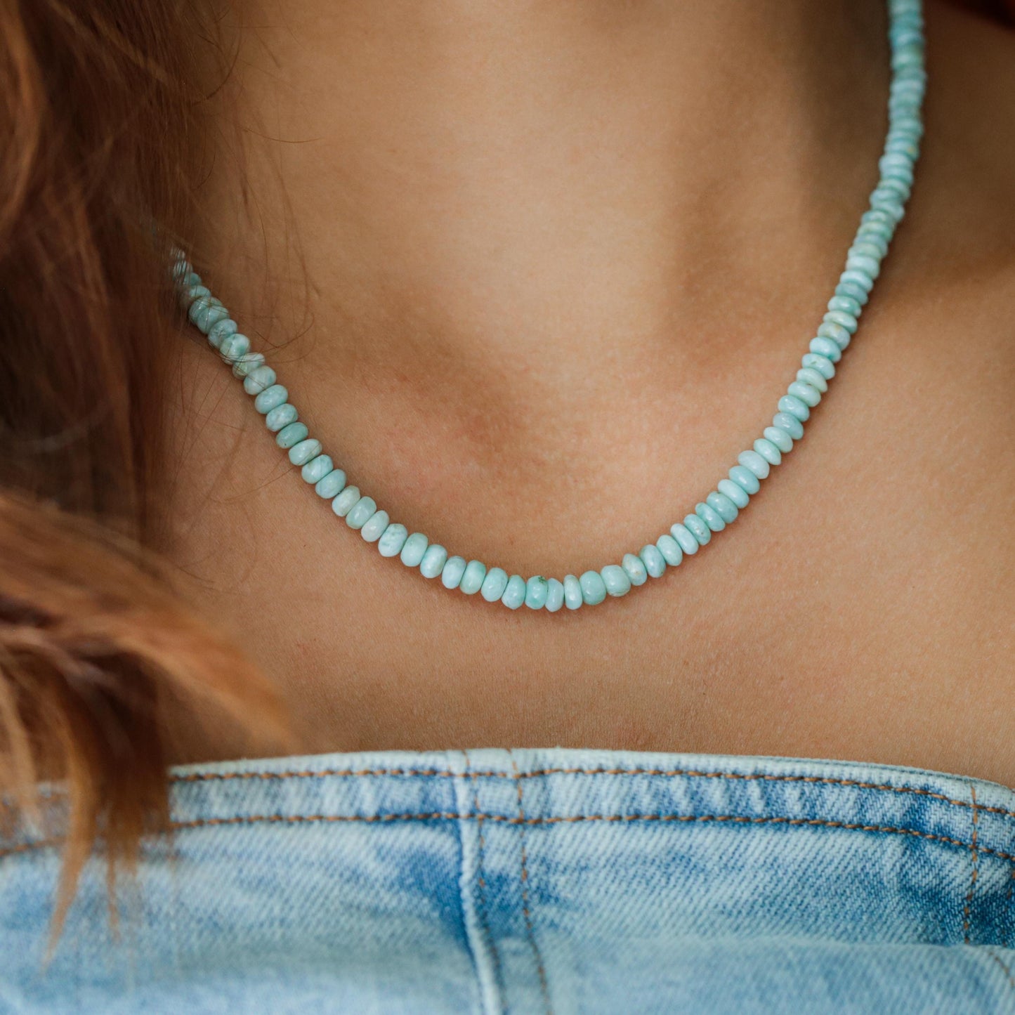 Smooth Larimar Necklace