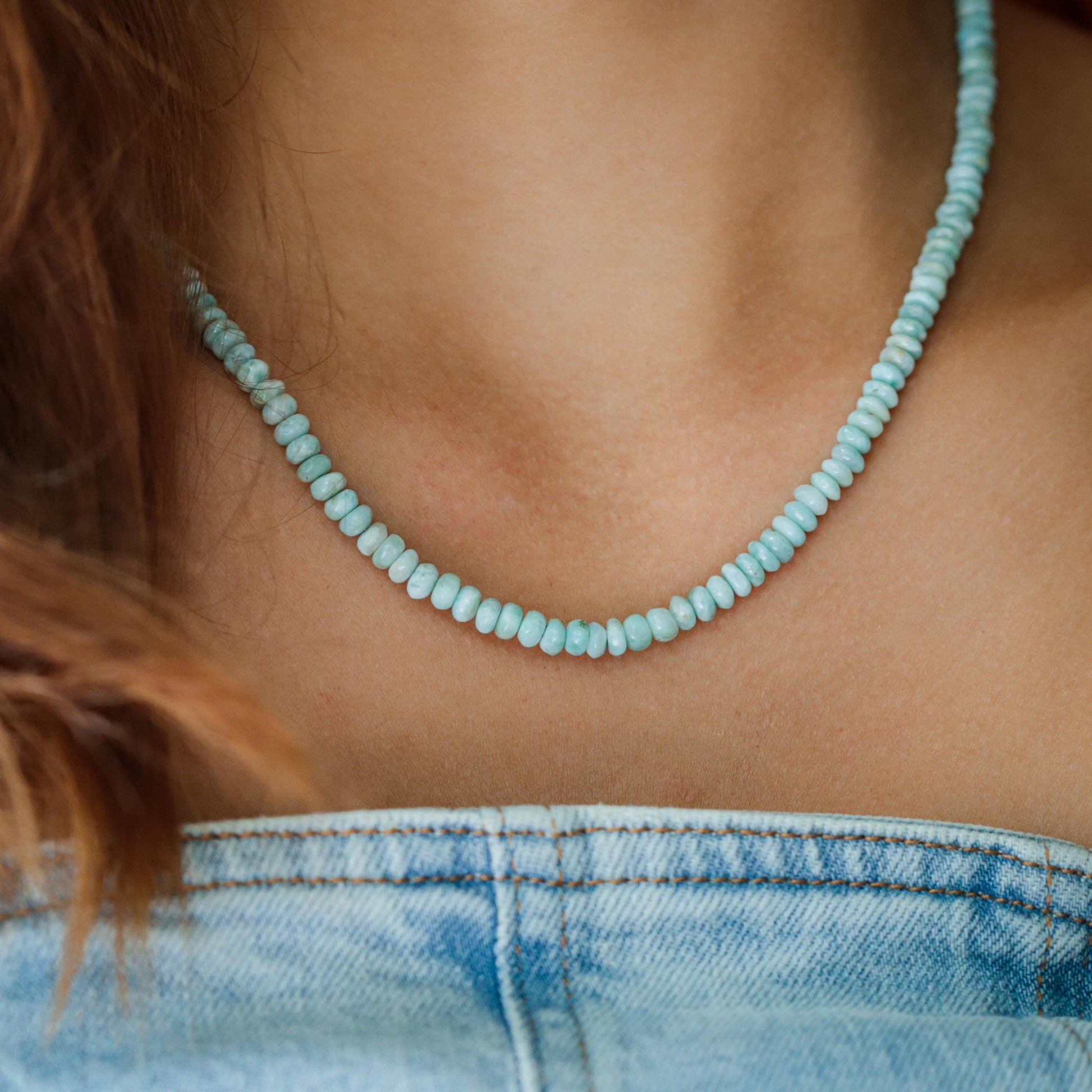 Smooth Larimar Necklace