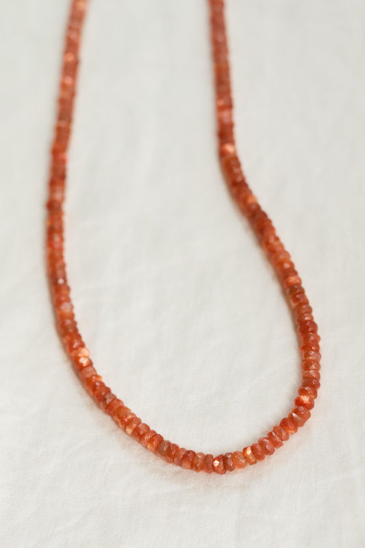 Faceted Sunstone choker