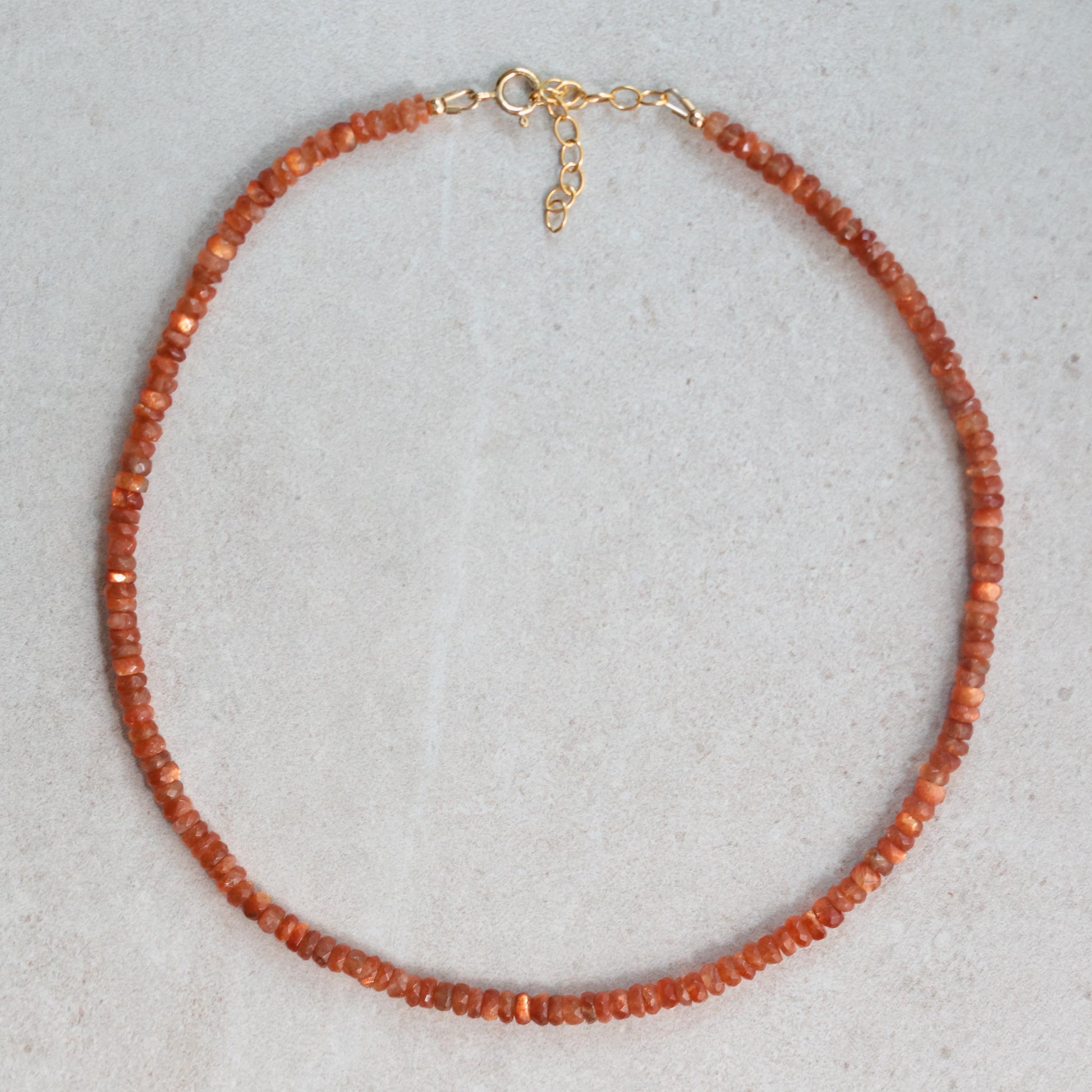Faceted Sunstone choker