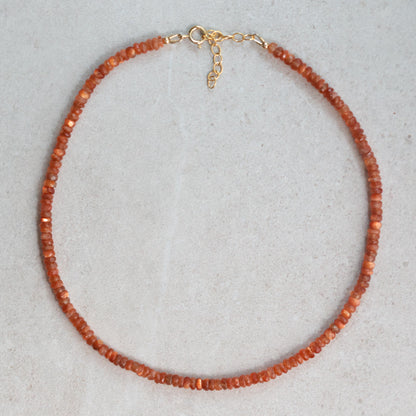 Faceted Sunstone choker