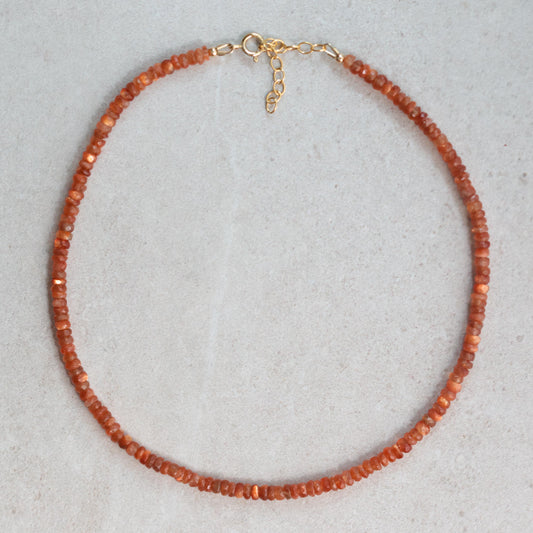 Faceted Sunstone choker
