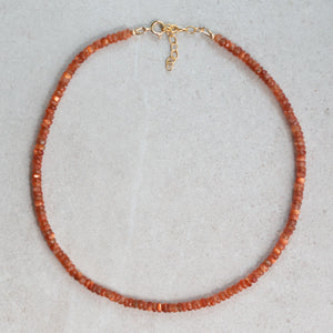 Faceted Sunstone choker