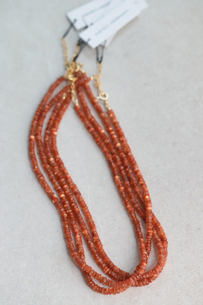 Faceted Sunstone choker