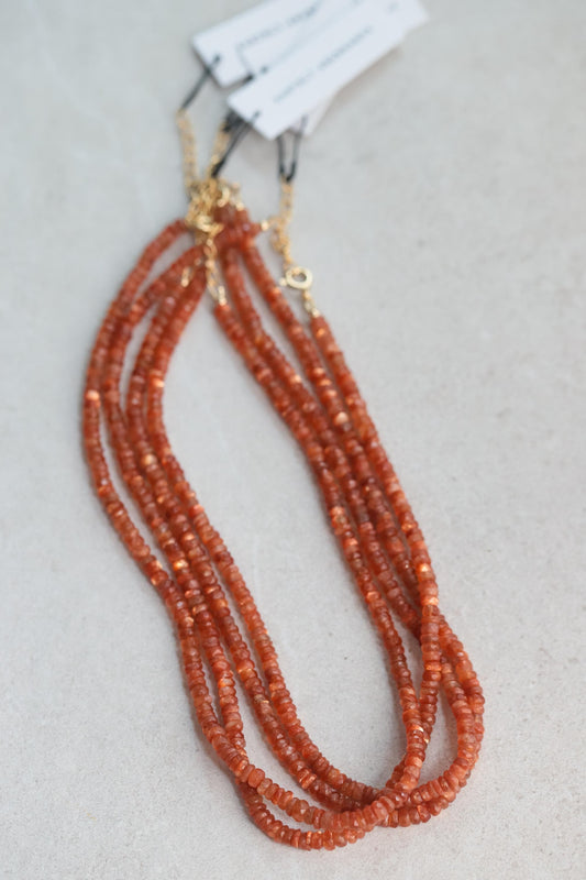 Faceted Sunstone choker