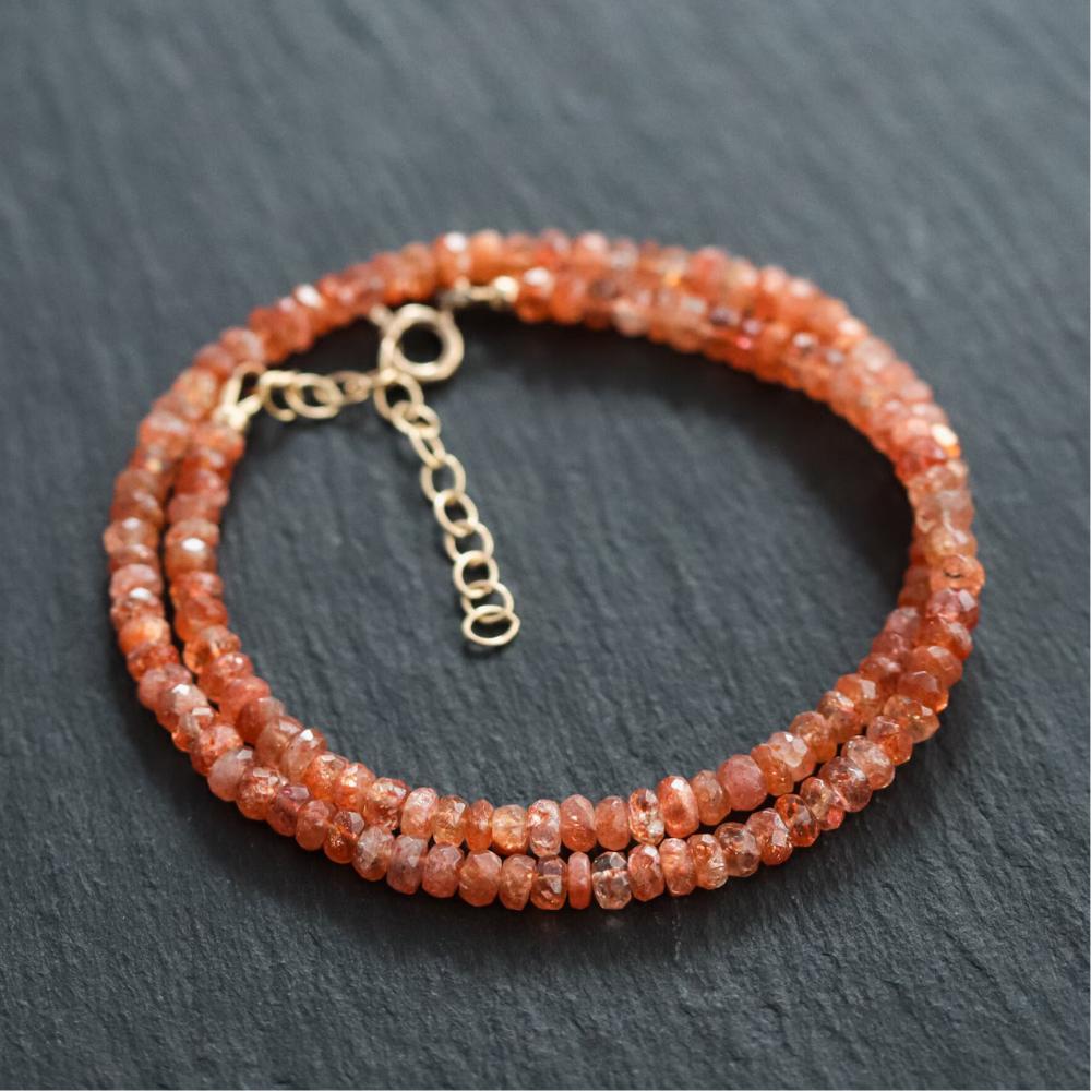 Faceted Sunstone choker