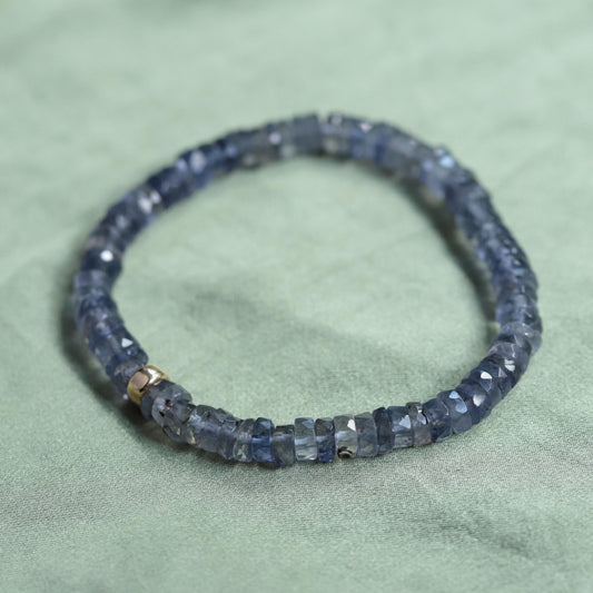 Iolite heishi bracelet