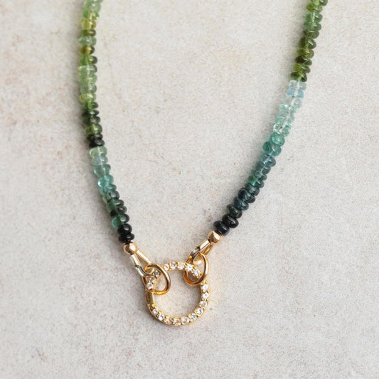 RARE! Blue & Green Tourmaline 3mm | Blue tourmaline necklace | Blue tourmaline | Smooth tourmaline 3mm stones | blue tourmaline necklace