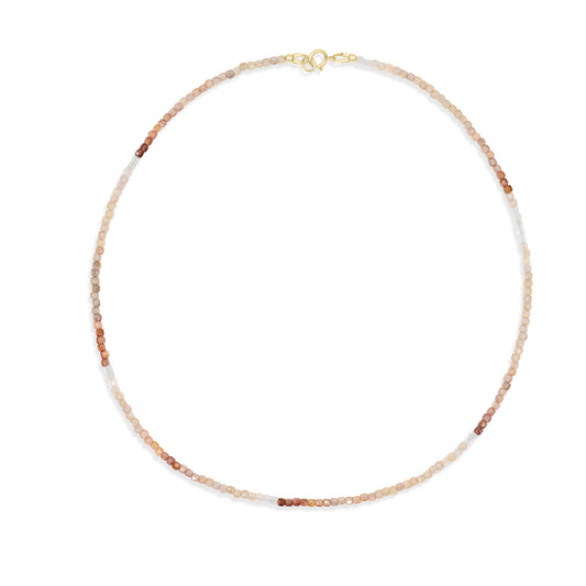 Stunning sparkly natural zircon necklace | AAA+ zircon necklace | beaded zircon jewelry | natural zircon beaded necklace for women W