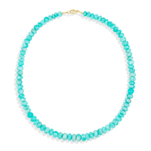 Large Amzonite Necklace | Amazonite necklace | Beaded Amazonite jewelry | Amazonite gold filled | Amazonite faceted | Amazonite statement W