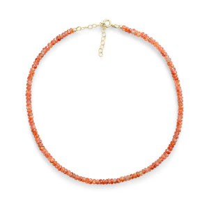 Faceted Sunstone choker