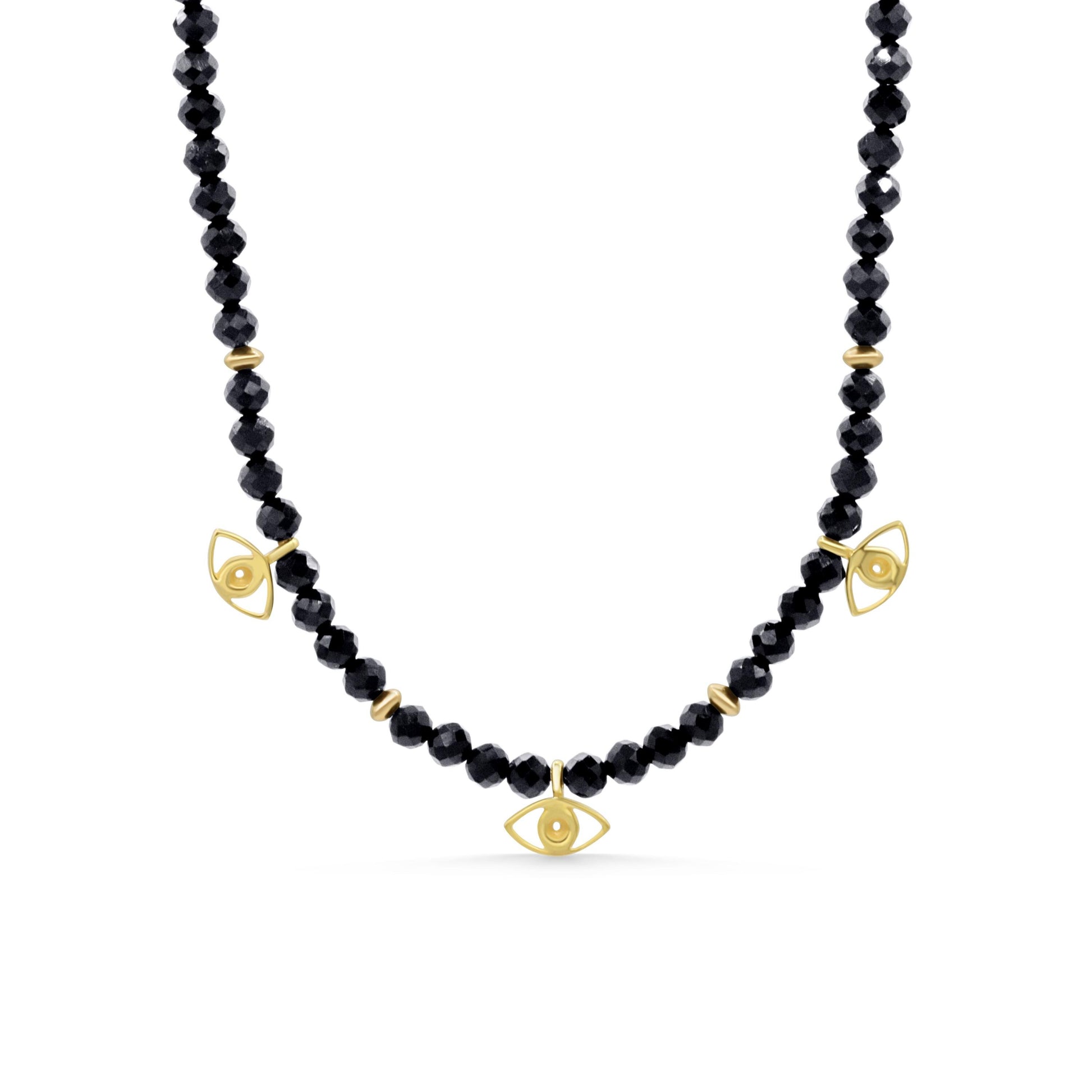 Black Tourmaline necklace | Black Tourmaline gold jewelry | Healing Black Tourmaline jewelry | genuine Black Tourmaline