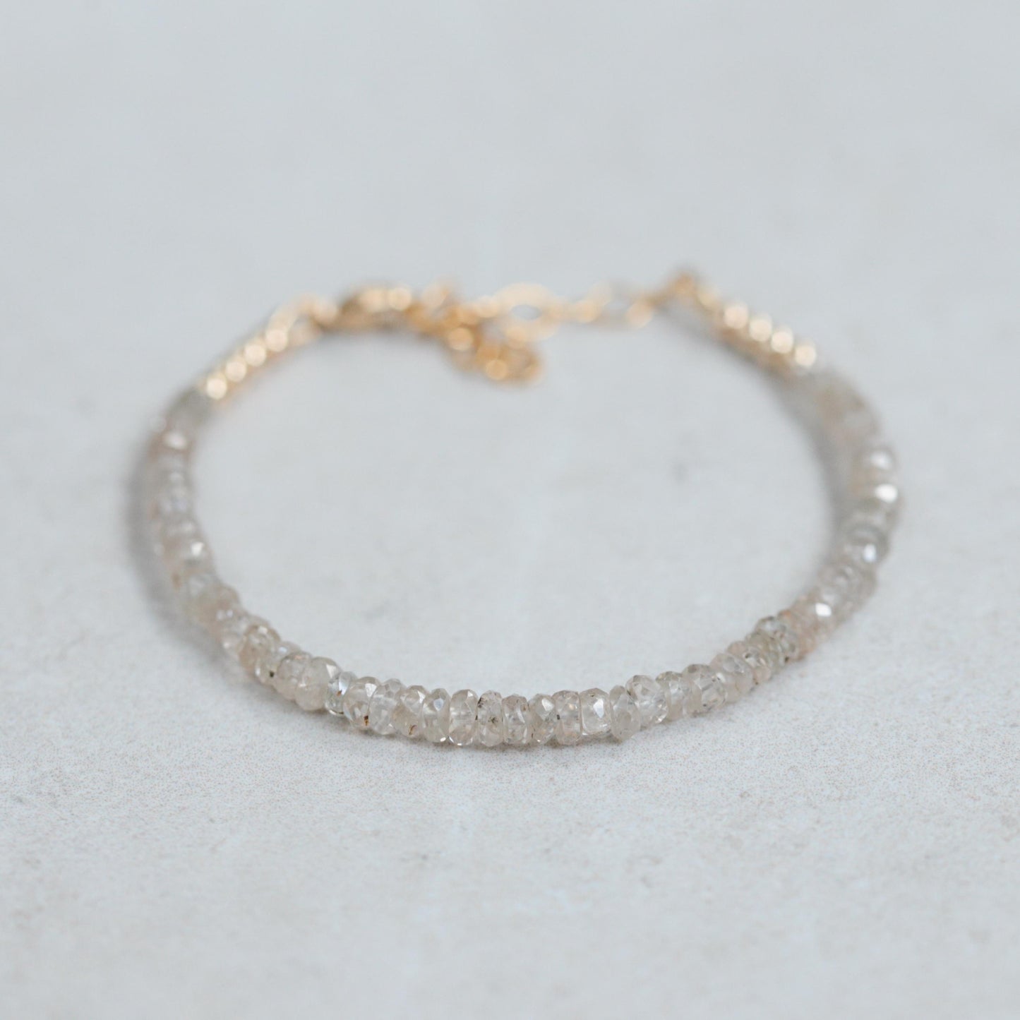 Natural Zircon Bracelet • Faceted Zircon Gemstone Bracelet • Adjustable Layering Bracelet • Handmade in Vancouver