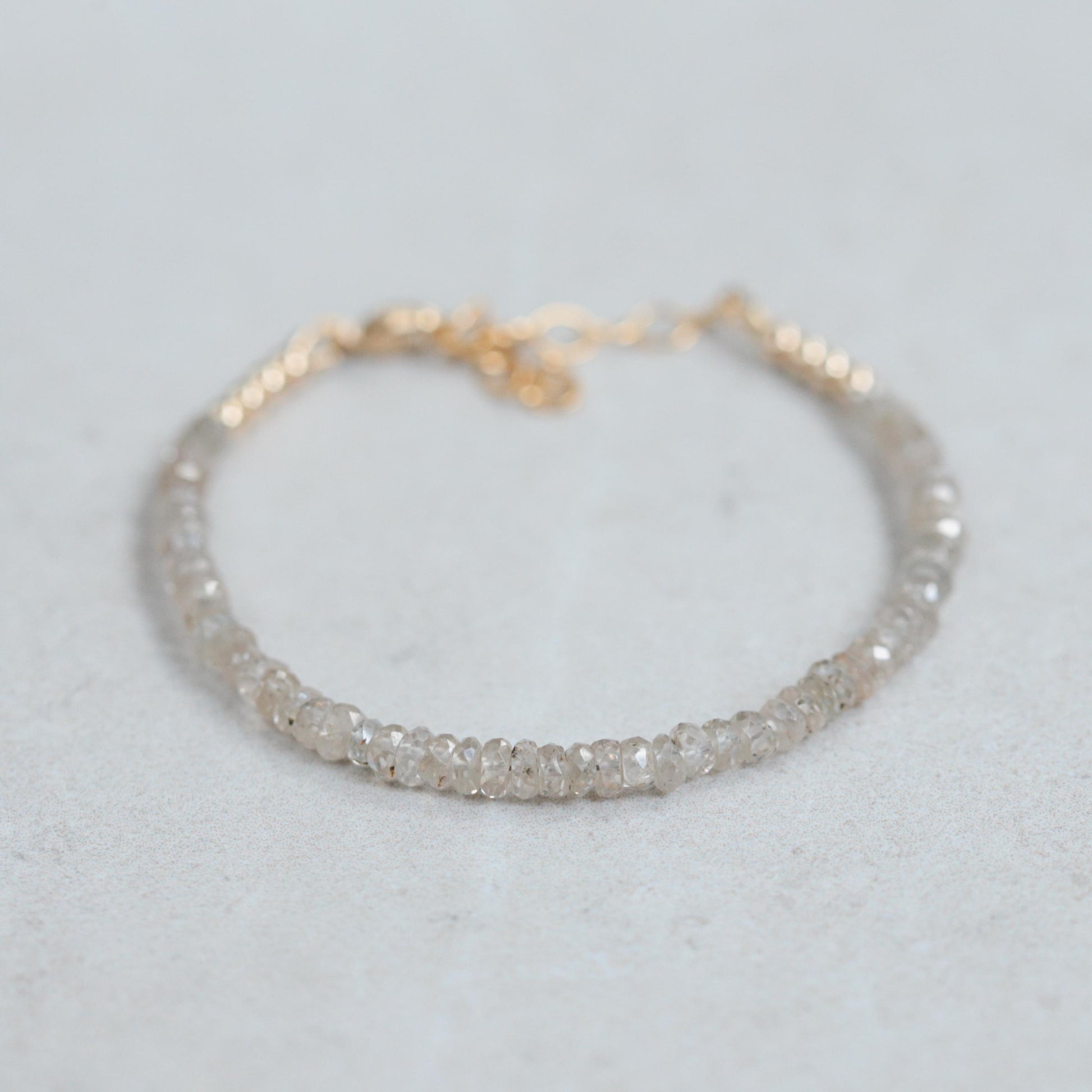 Natural Zircon Bracelet • Faceted Zircon Gemstone Bracelet • Adjustable Layering Bracelet • Handmade in Vancouver