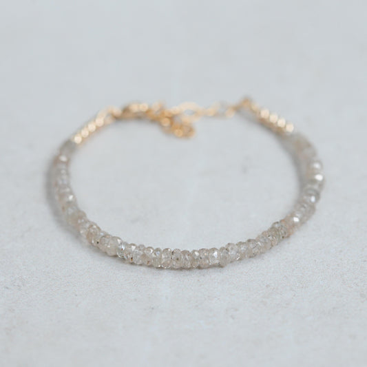 Natural Zircon Bracelet • Faceted Zircon Gemstone Bracelet • Adjustable Layering Bracelet • Handmade in Vancouver