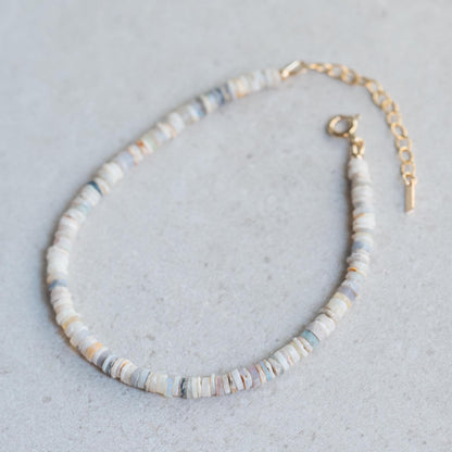 Australian Opal anklet | Beaded Australian Opal anklet | women's gemstone anklet | delicateAustralian Opal | opal anklet
