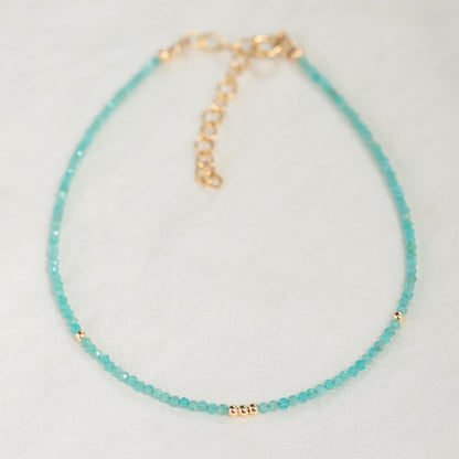 14K GOLD black spinel anklet | Beaded black spinel ankle bracelet | women's gemstone anklet | delicate black spinel jewelry | beaded spinel