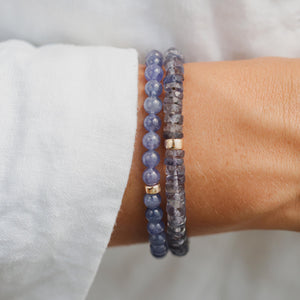 Iolite heishi bracelet