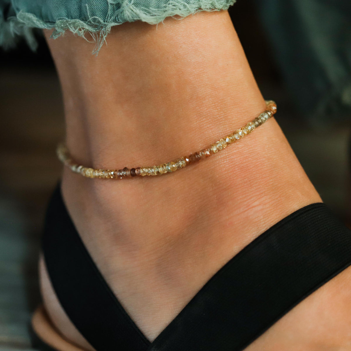 Desert Light Zircon Anklet