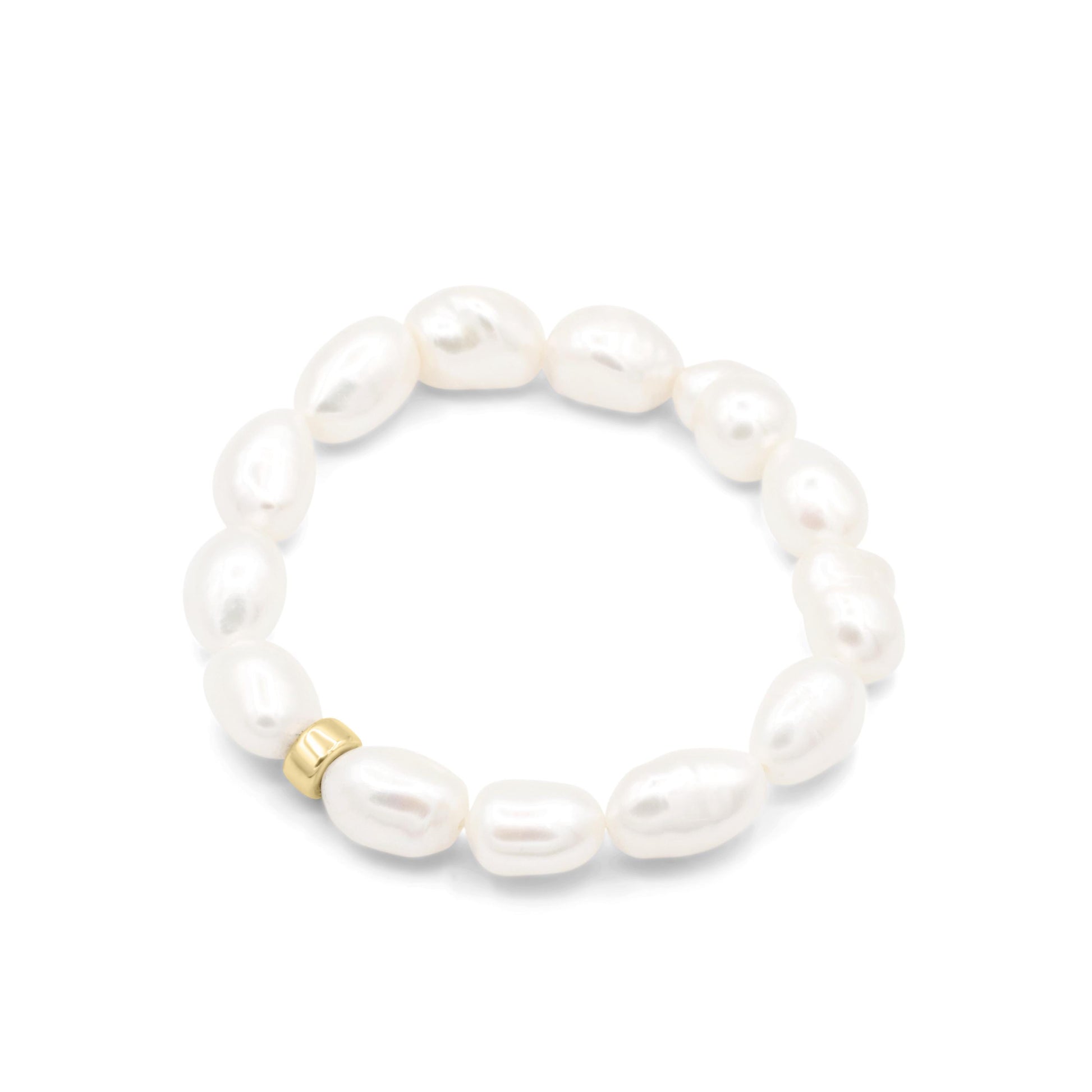 Chunky Freshwater Pearl bracelet | Pearl stretch bracelet | fun freshwater pearl bracelet | gold freshwater pearl bracelet | large pearls W