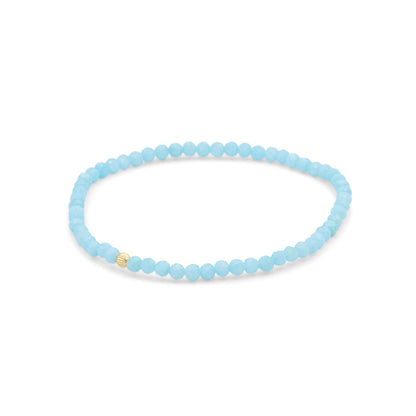 Larimar Bracelet 3mm | Dainty Larimar Beaded Bracelet | Gift for her | Dominican Larimar Jewelry | Beaded Larimar Bracelet | Larimar #0281