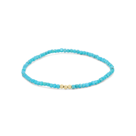 Arizona Turquoise beaded bracelet | Natural authentic turquoise | women's genuine turquoise jewelry | real turquoise | turquoise jewelry