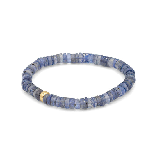 Iolite heishi bracelet