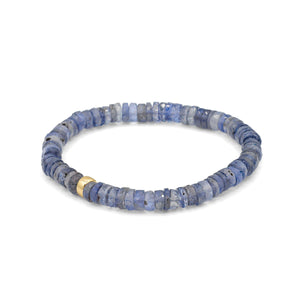 Iolite heishi bracelet