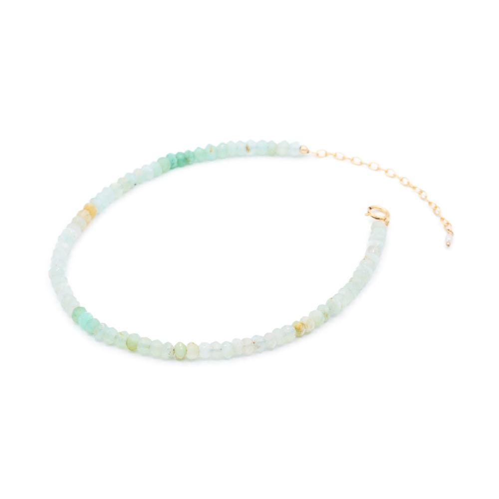 Peruvian Opal anklet | Beaded Peruvian opal anklet bracelet, women's gemstone anklet | delicate opal anklet | gemstone anklet | beach anklet