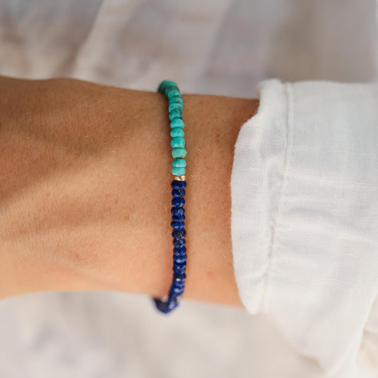 Lapis Lazuli and turquoise bracelet | Lapis Lazuli bracelet | Arizona turquoise | Lapis Lazuli beaded bracelet | Lapis Lazuli turquoise