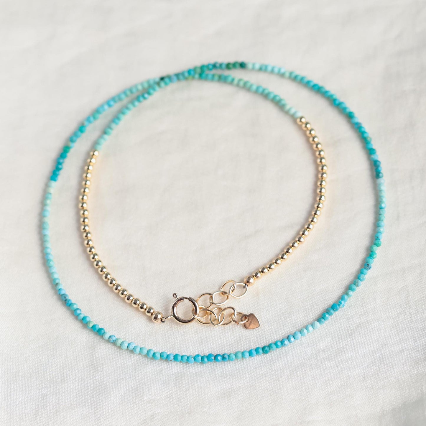 Unique Ombre Turquoise Necklace | Authentic Beaded Turquoise Jewelry | Arizona Turquoise | Beaded Turquoise, December Birthstone