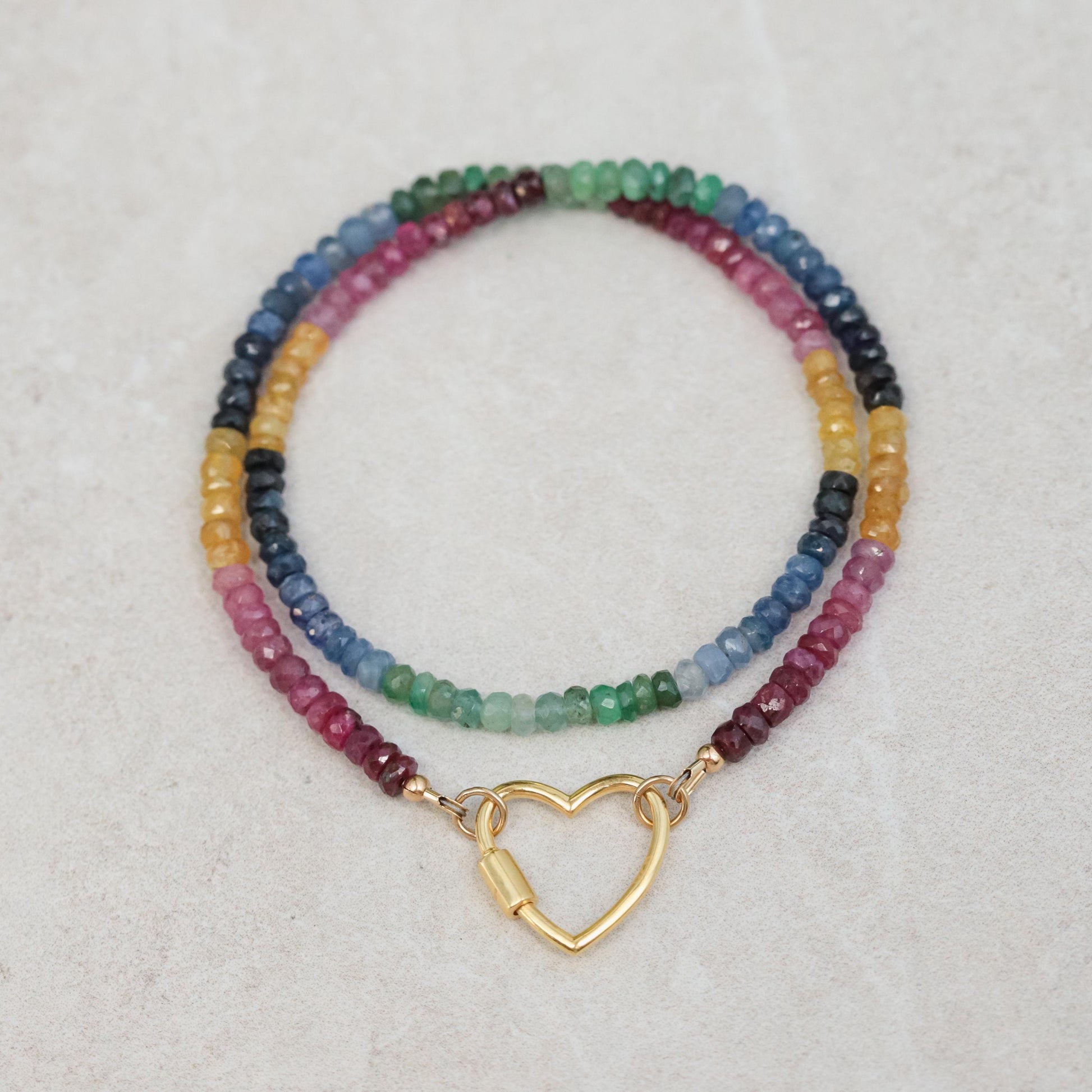 Heart Burst Mutlisapphire Sapphire necklace