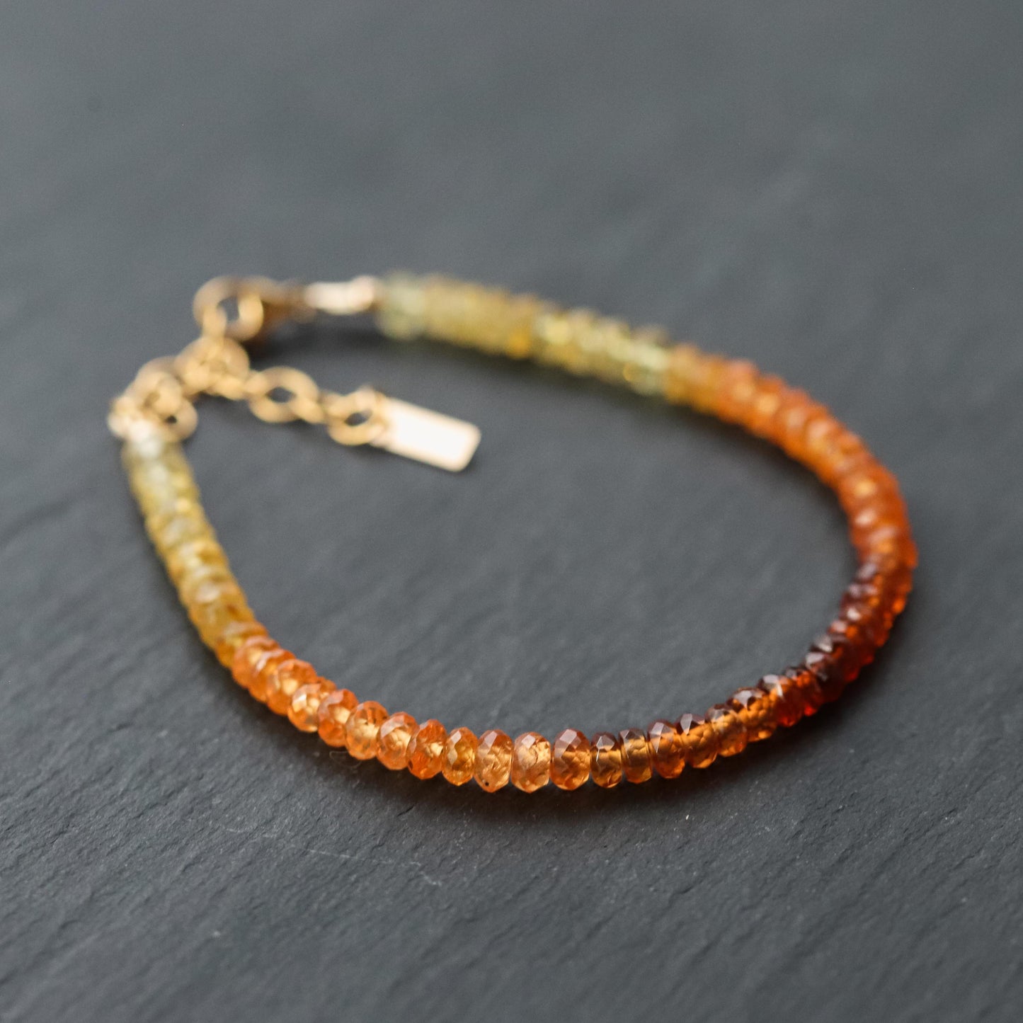 100% genuine multi stones bracelet | AAAA+ gemstone | Hessonite, Spessartite, Citrine | NATURAL stones, undyed