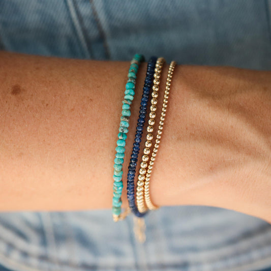 14K Blue Sapphire smooth