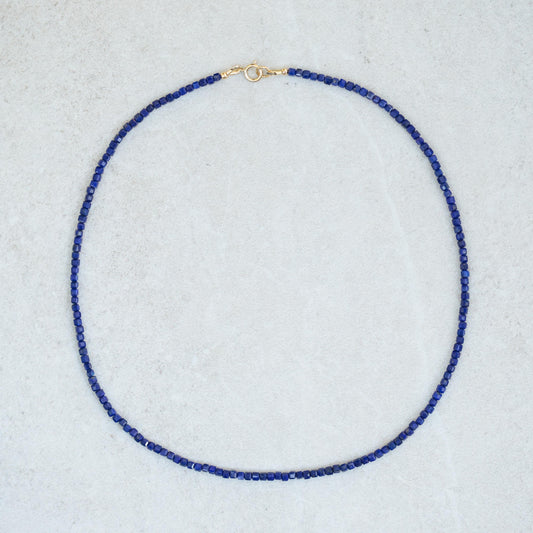 AAAA+ Dainty Lapis lazuli necklace | gold and lapis lazuli | beaded lapis choker necklace, Beaded | Lapis Lazuli jewelry