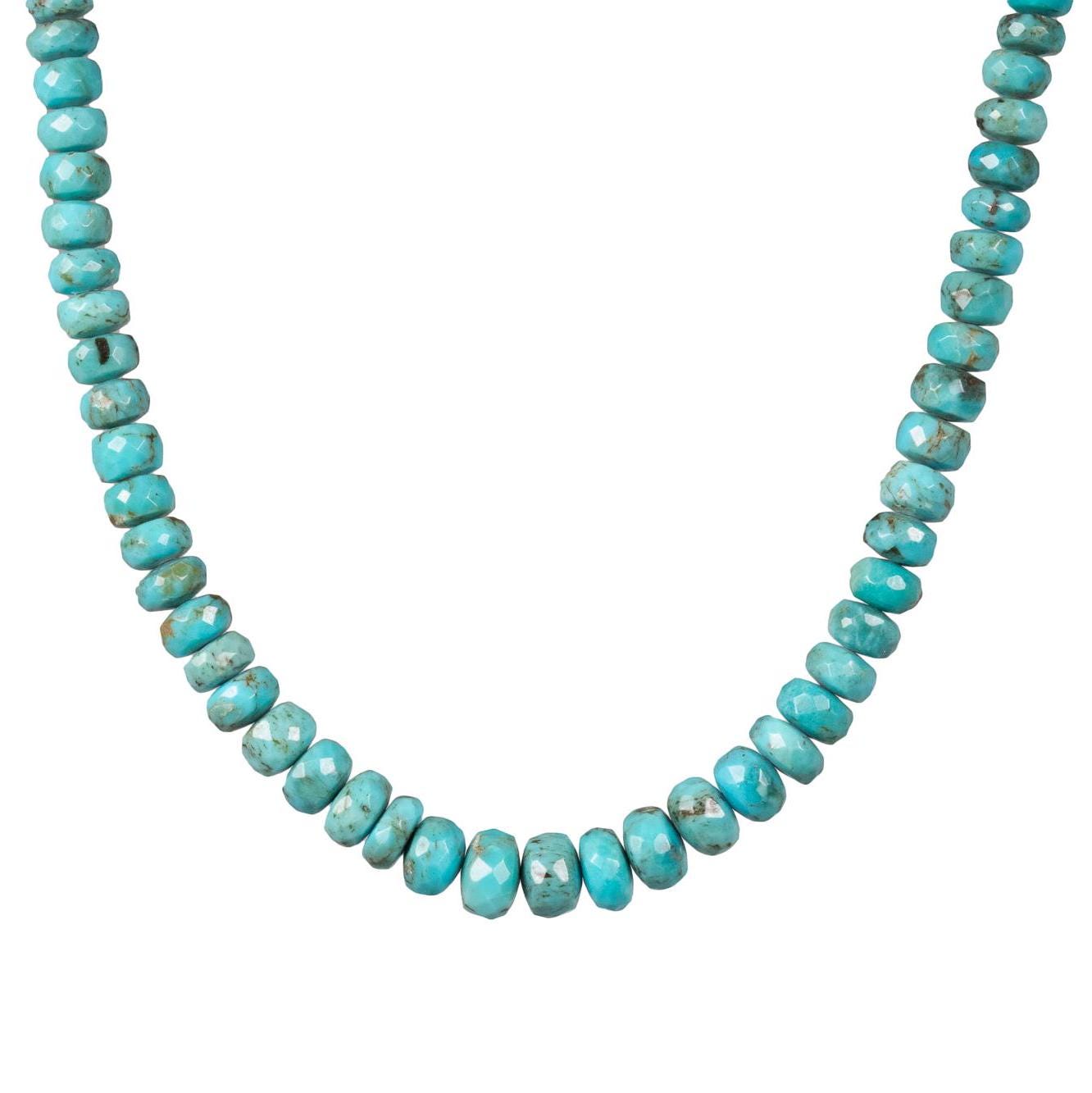 Genuine Turquoise Necklace | Authentic Beaded Turquoise Jewelry | Arizona Turquoise | Beaded Turquoise, December Birthstone