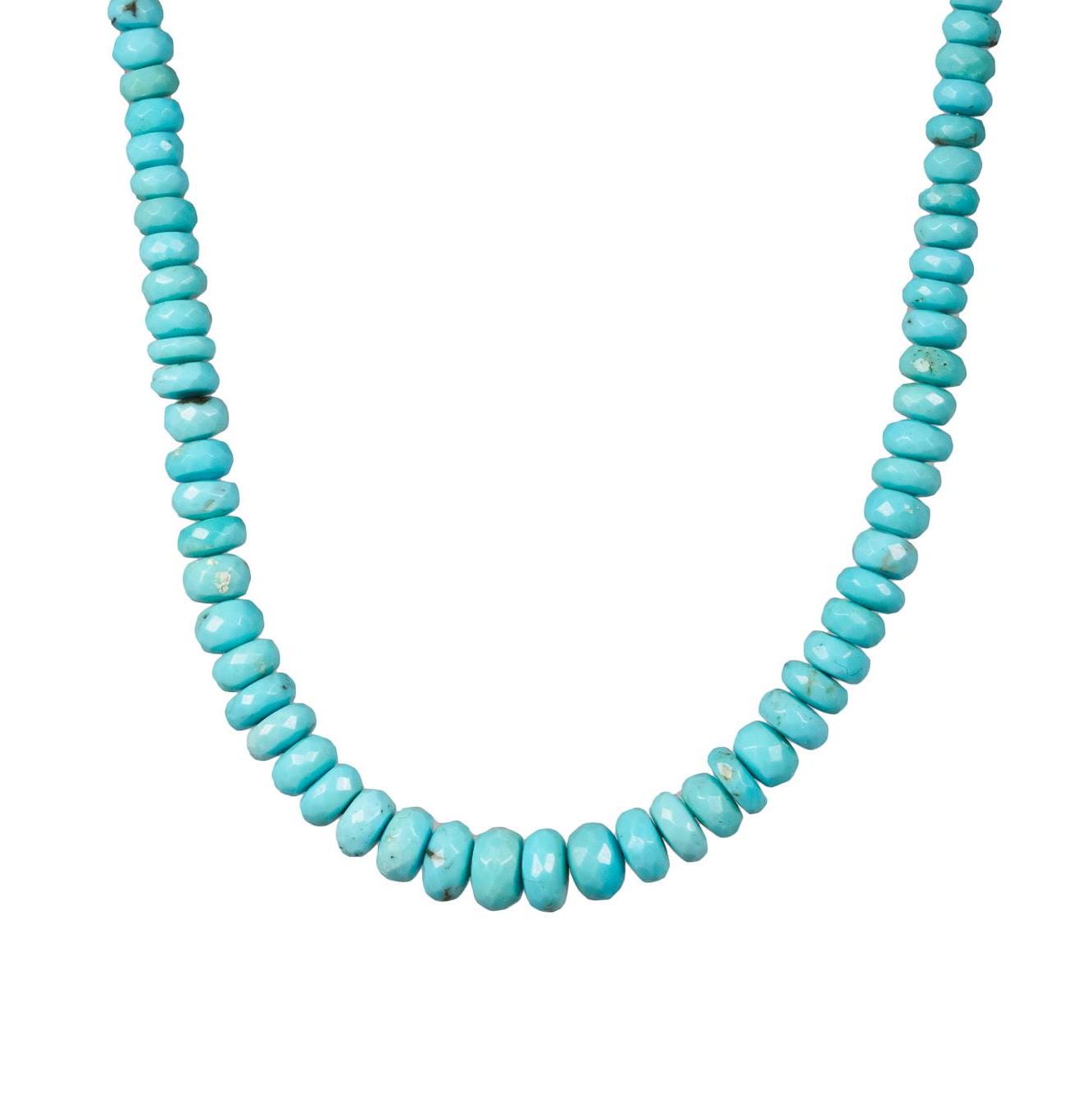 Genuine Turquoise Necklace | Authentic Beaded Turquoise Jewelry | Arizona Turquoise | Beaded Turquoise, December Birthstone