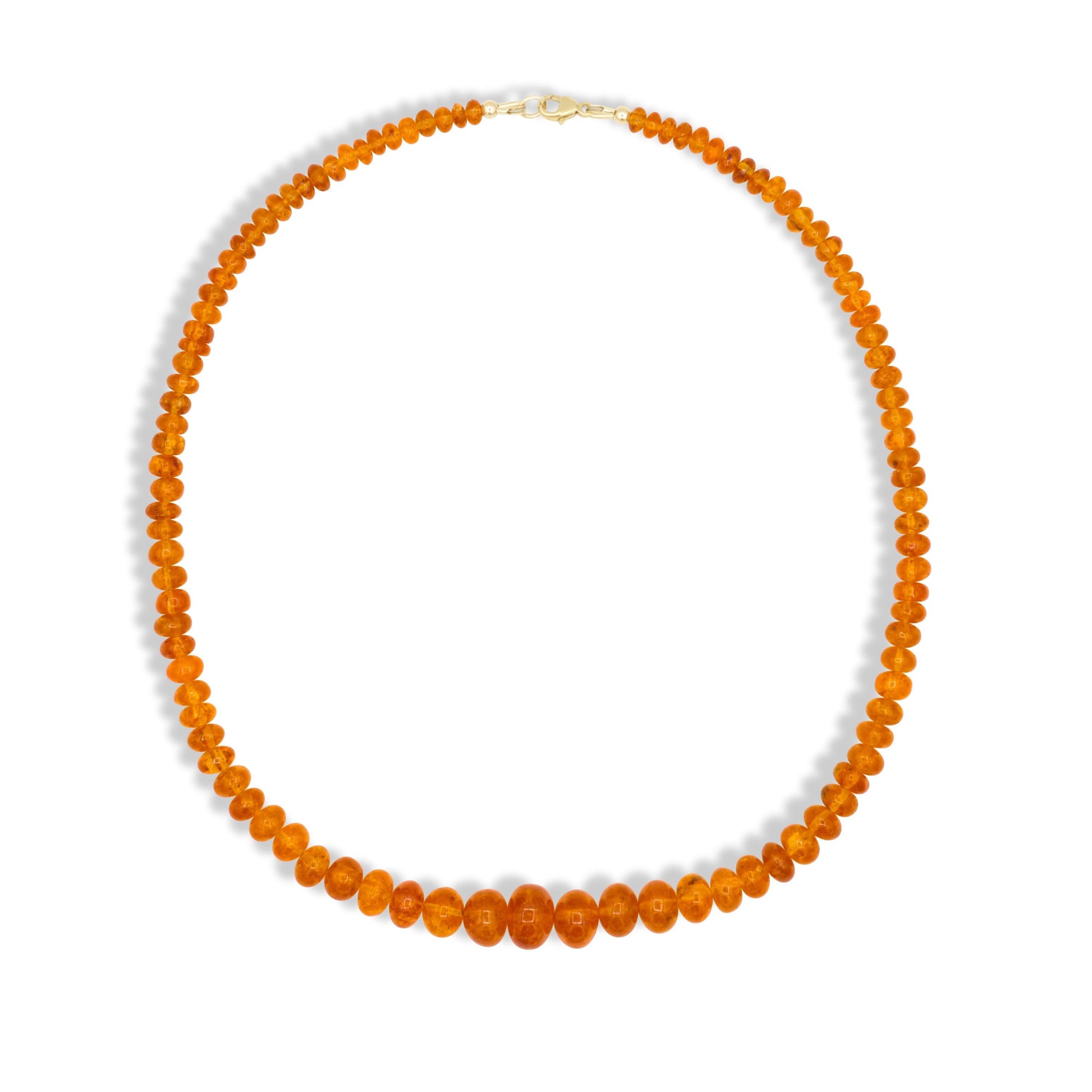 14K Spessartite Garnet Necklace, Spessartite Garnet Gemstone beaded necklace | AAAA+ Spessartite orange garnet | rare quality Spessartite
