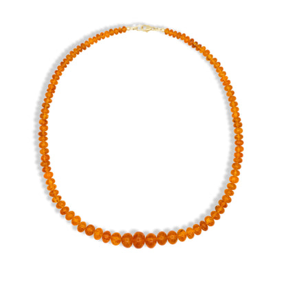 14K Spessartite Garnet Necklace, Spessartite Garnet Gemstone beaded necklace | AAAA+ Spessartite orange garnet | rare quality Spessartite