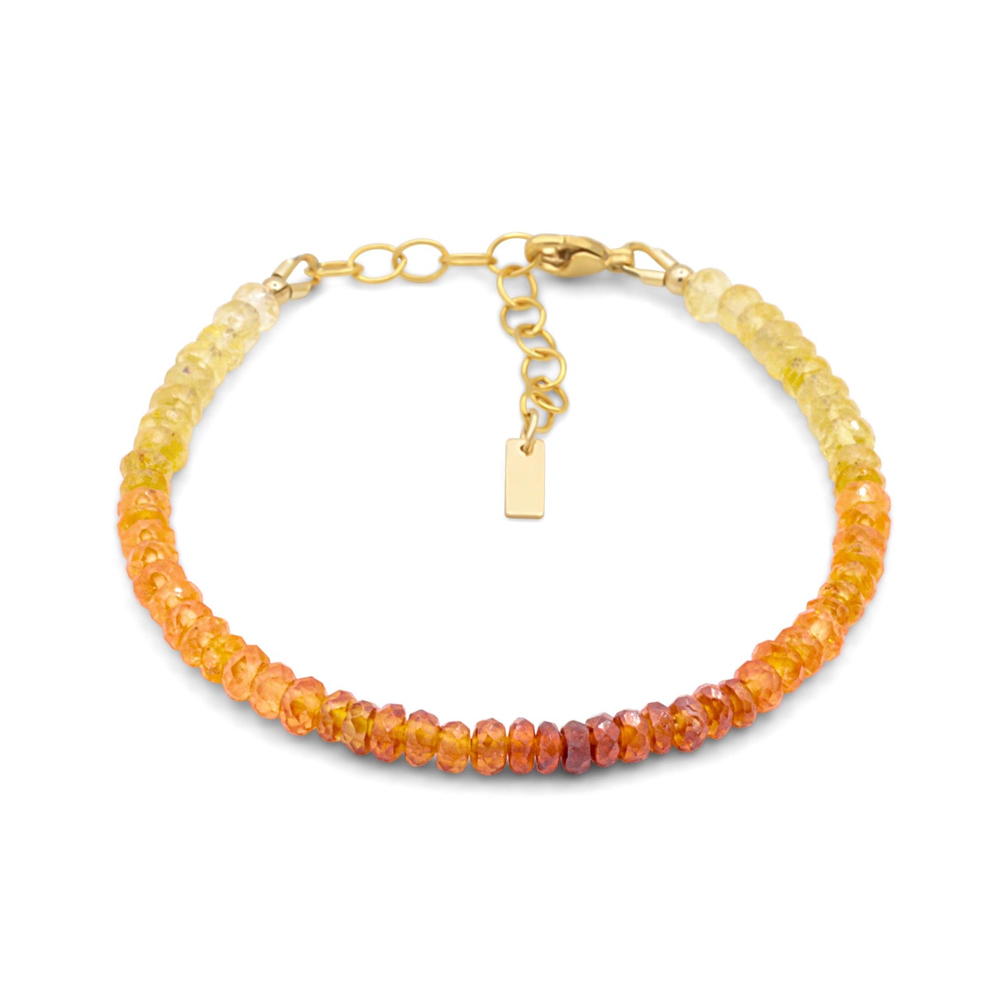 100% genuine multi stones bracelet | AAAA+ gemstone | Hessonite, Spessartite, Citrine | NATURAL stones, undyed