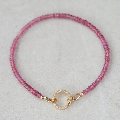 Pink Sapphire bracelet | dainty sapphire jewelry | Micro faceted pink sapphire | genuine pink sapphire | dainty AAA pink sapphire #0160