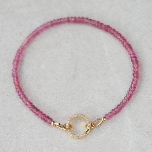 Pink Sapphire bracelet | dainty sapphire jewelry | Micro faceted pink sapphire | genuine pink sapphire | dainty AAA pink sapphire #0160