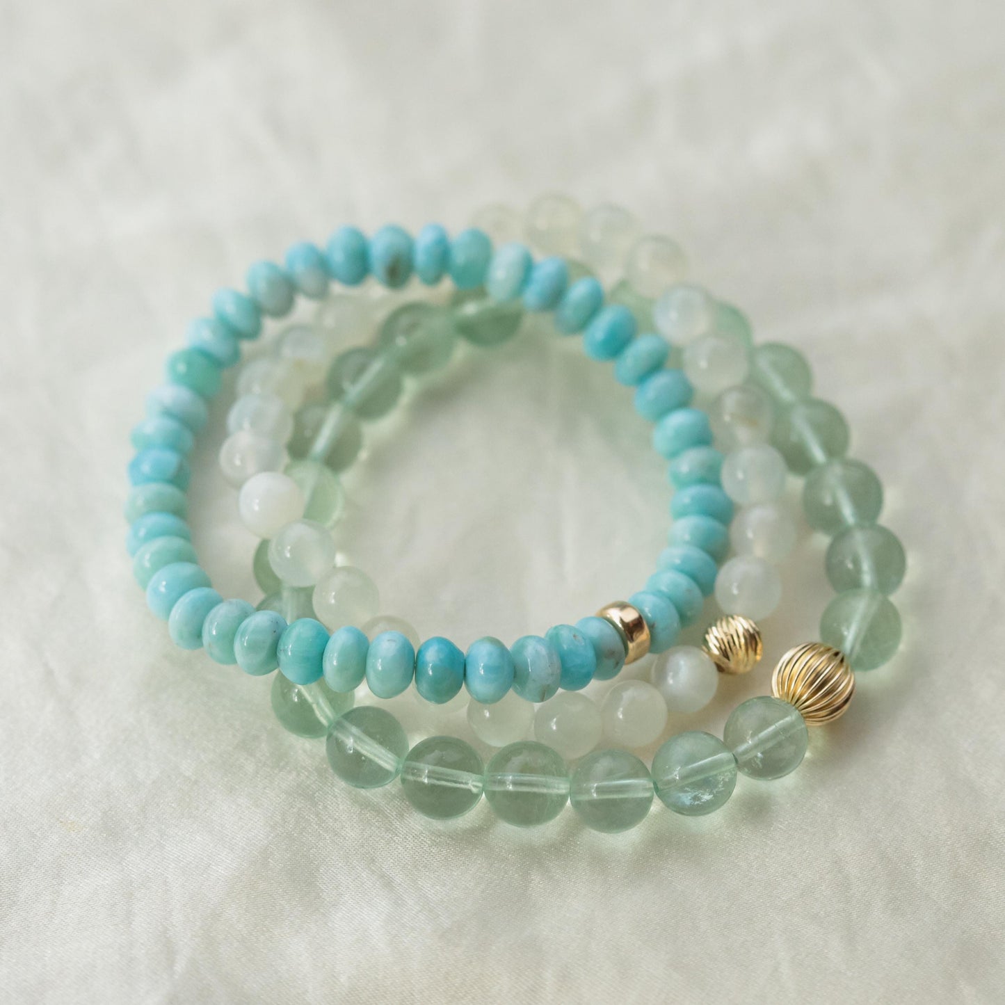 14K aaaa+ Larimar bracelet | Larimar bracelet 7mm, genuine blue larimar bracelet, authentic larimar | Larimar rondel bracelet