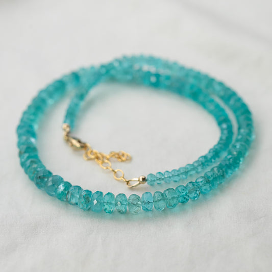 AAAA+ apatite Necklace, AAAA+ apatite Rondelle Necklace, Apatite Gemstone Necklace,Apatite Necklace, Apatite