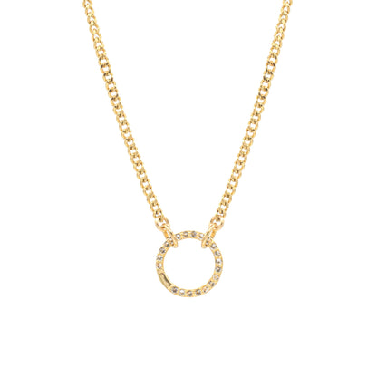 Gold Filled Paperclip Chain Carabiner Necklace