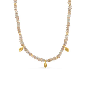 Stunning sparkly natural zircon necklace | AAA+ zircon necklace | beaded zircon jewelry | natural zircon beaded necklace for women