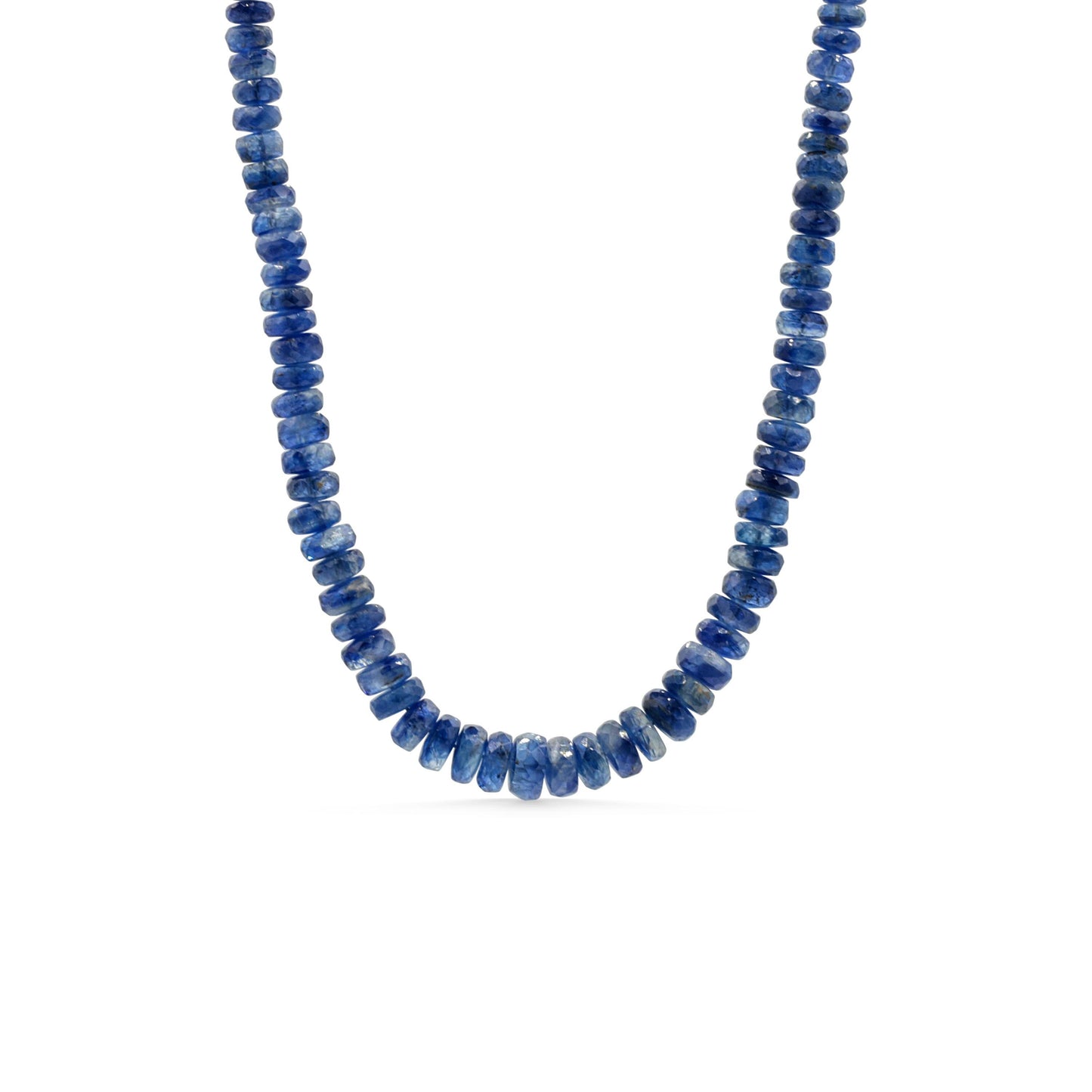 AAA+ Kyanite Necklace | Dark Kyanite Beaded Necklace | Blue Kyanite beaded necklace | Kyanite Necklace for Women | Beaded kyanite W