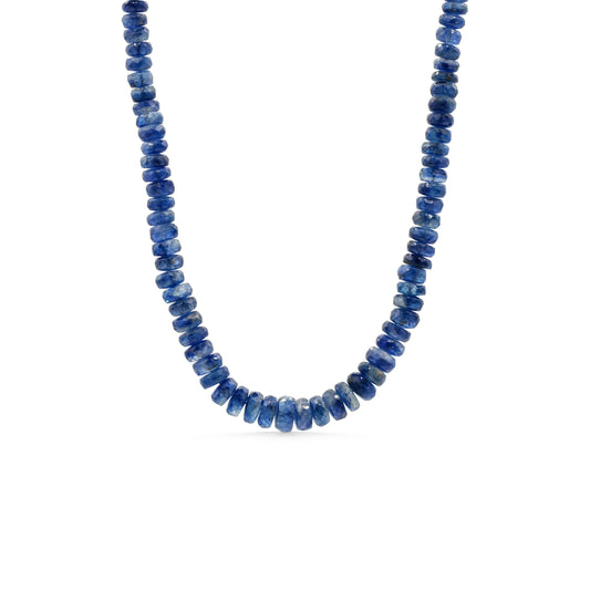 AAA+ Kyanite Necklace | Dark Kyanite Beaded Necklace | Blue Kyanite beaded necklace | Kyanite Necklace for Women | Beaded kyanite W